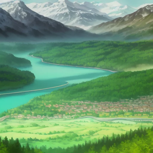 Howlbgs, River, Mountains
