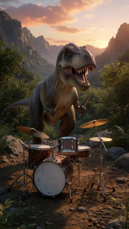 A Photorealistic Depiction Of A Large Tyrannosaurus Rex Stan...