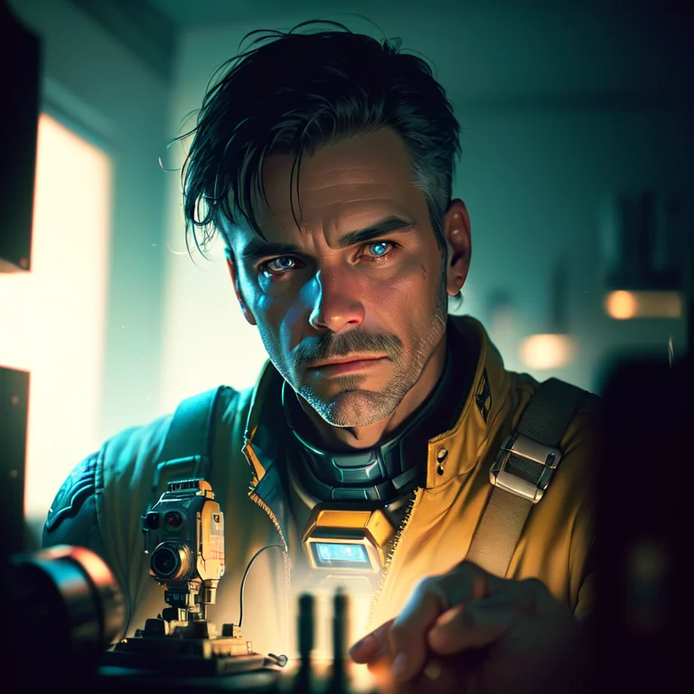Award Winning Portrait Photo1.4 Of A Rugged Dark Science Fic...