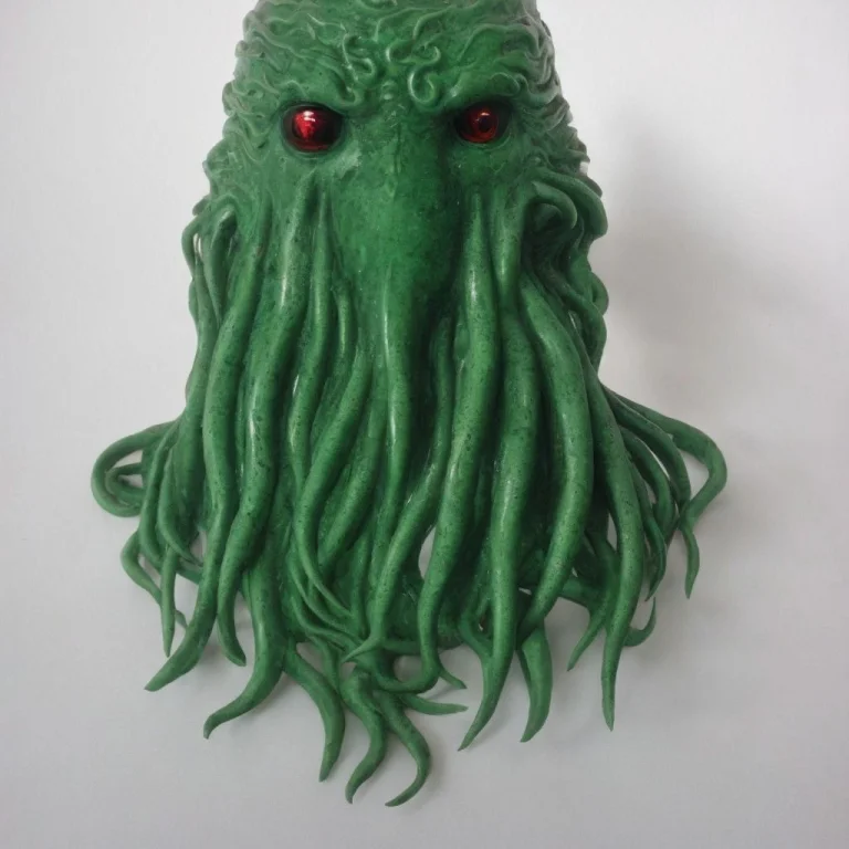 Cthulhu Dollzy1 Rising From The Sea, Very Detailed, Clean, H...