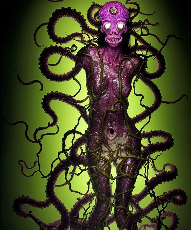A Skinny Attractive Woman Is Mutating Into An Plant Creature...