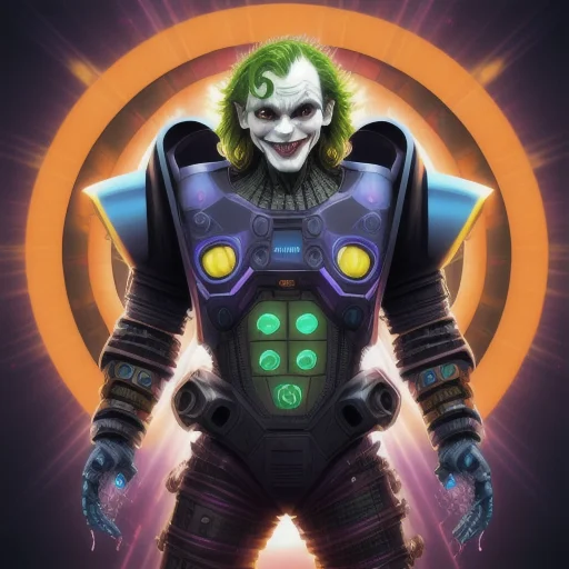 Portrait Of A Cybernetic Joker A Spiritual Full Body Tortois...