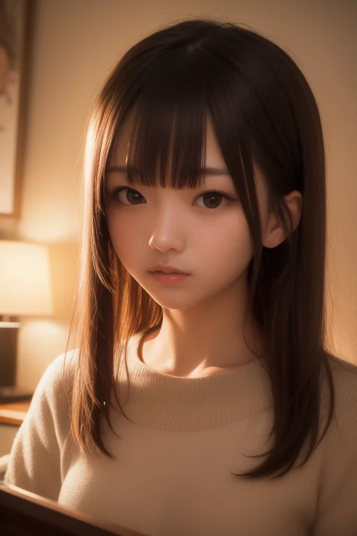 Best Quality, Masterpiece,1girl, Solo, Room, Study, Turn Off...