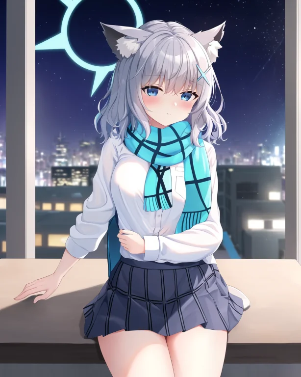 Masterpiece,best Quality,highres,8k,ba-shiroko,night1.2,clos...
