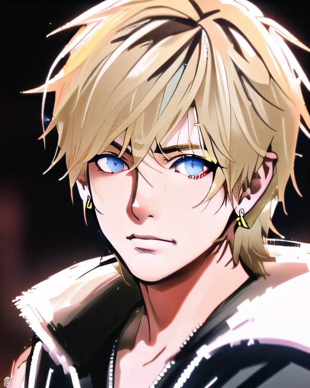 Red Eye Color, Close Up Portrait Male In The Style Of Loragr...