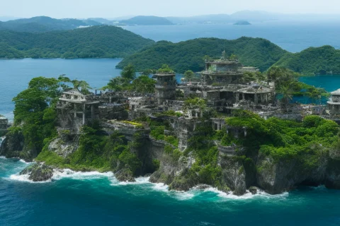 Fkingscifiv2, Werefish Fortifications On The Caribbean Side... — Stable Diffusion AI Prompt: fking_scifi_v2, werefish Fortifications on the Caribbean Side of Panama: Portobe...