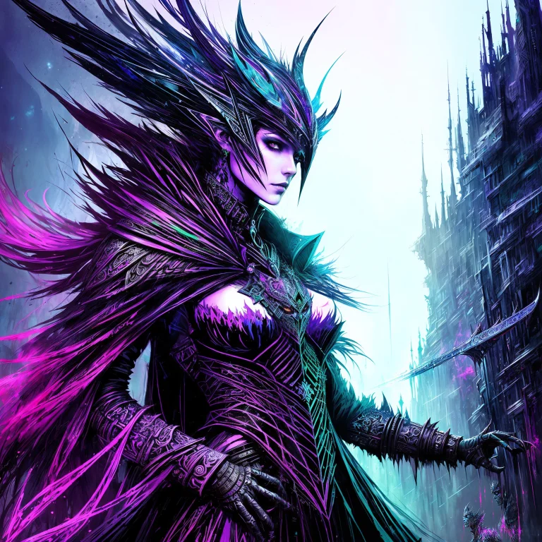 Building Digital Art Of Fantasy Warlock, Highly Detailed, By...