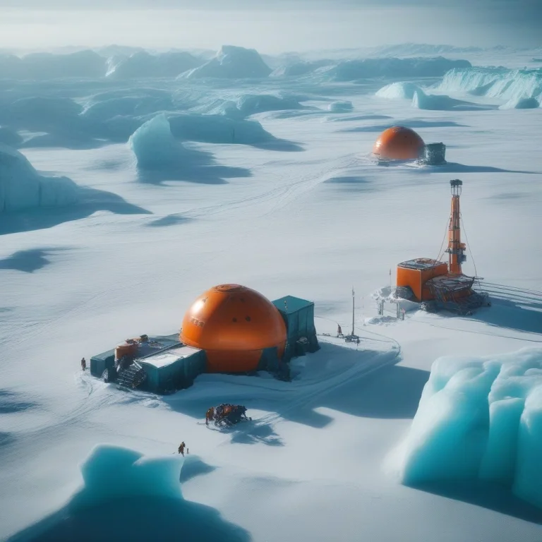 A Research Outpost Buried In Polar Ice On An Alien World, Bi...