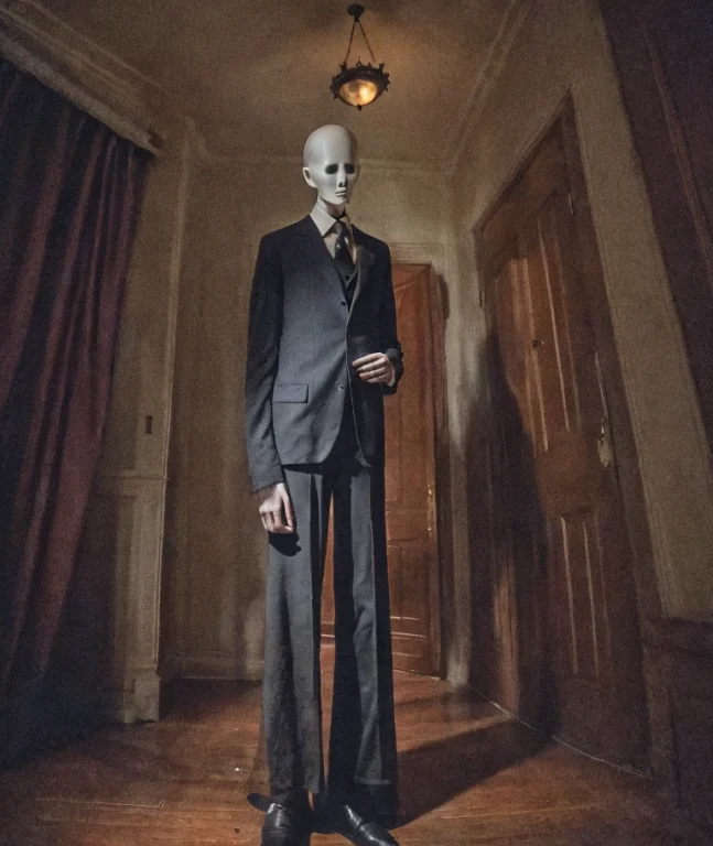 Artistic Photograph Of A Slenderman Inside A Haunted Mansion...