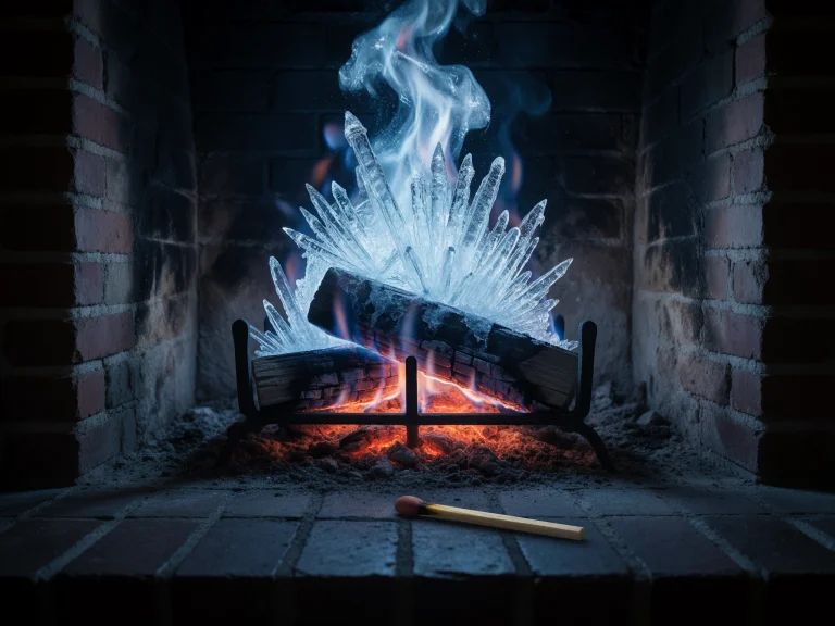 9. Elemental Paradox Photography, A Classic Brick Fireplace...
