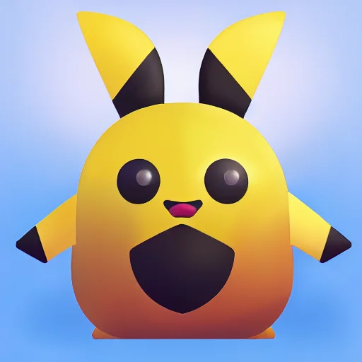 A Cute Pikachu Color, Very Detailed, Clean, High Quality, Sh...