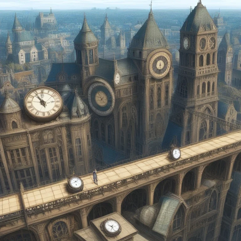 Masterpiece, Best Quality, Clock Style, Clock Robot, Industr...