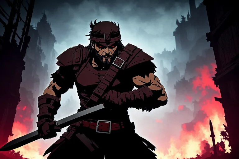 Berserker, Style Of Darkest Dungeon1.1,hyperrealism, Etherea...