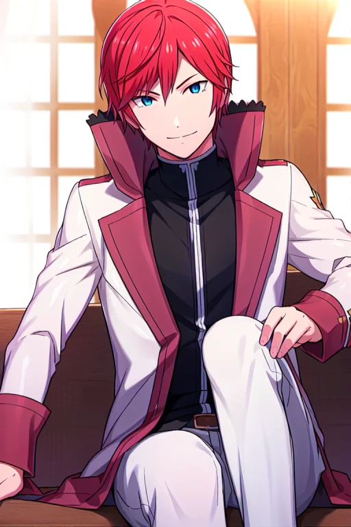Lorareinhard0.8, Reinhard, 1boy, Solofocus, Red Hair, Blue E...