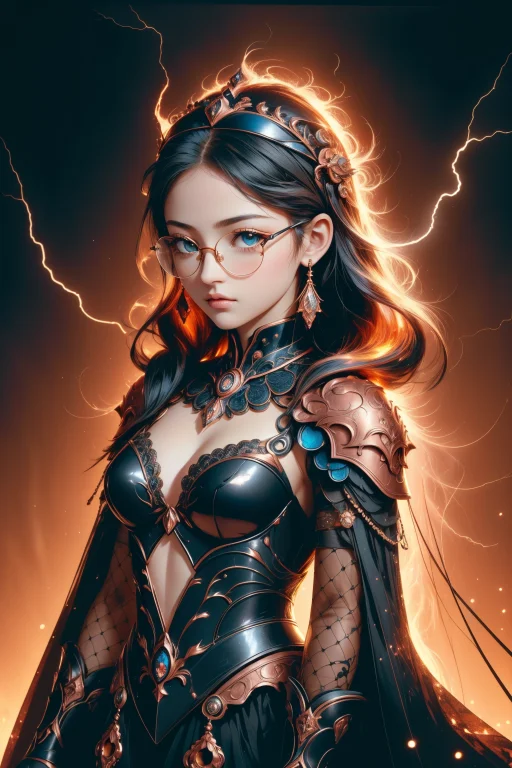 1girl, Loraragingstorm-nvwls-v10.8 Ragingstorm, Lightning, P...