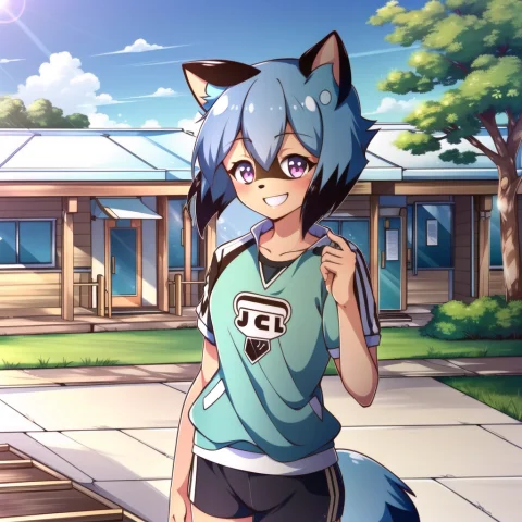 Loramichiru-lora1 Michirukagemori, Michiru, Furry, Anthro, S... — Stable Diffusion AI Prompt: michiru_kagemori, michiru, furry, anthro, standing, sportswear, outdoors, smile...