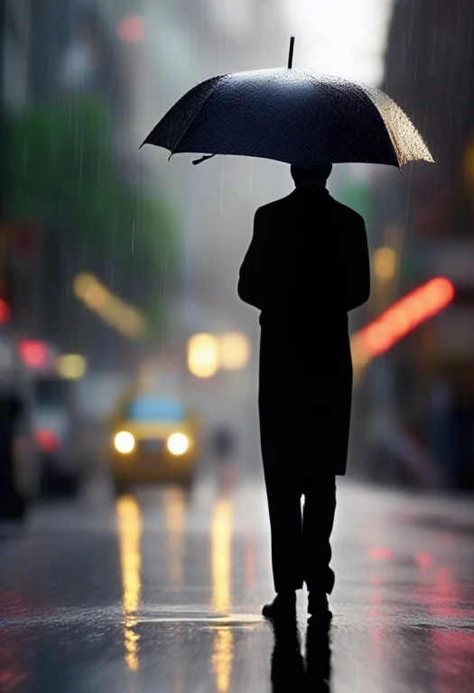 A Tailored Look Reflected In A Rain-slick Street, Documentar...