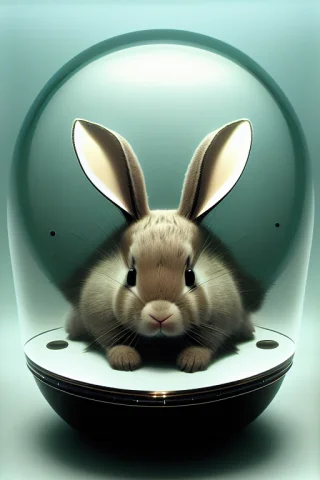 A Cute Furry Bunny, Inside A Glass Orb, Floating In Space1.1... — Stable Diffusion AI Prompt: a cute furry bunny, inside a glass orb, (floating in space:1.1) jubbslineart_v2