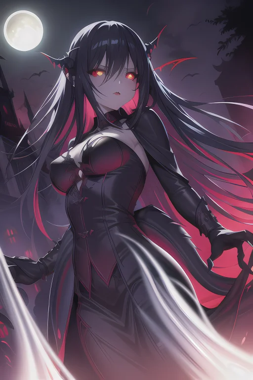A Dramatic Image Of A Vmpr, Female, Nighttime, Spooky, Wallp...
