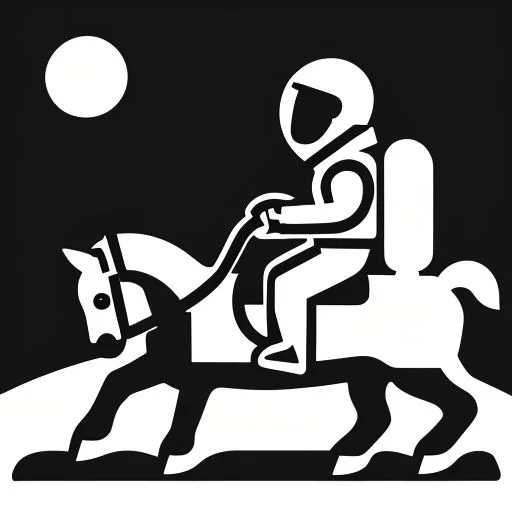 A Photo Of An Astronaut Riding A Horse On Mars High Contrast...