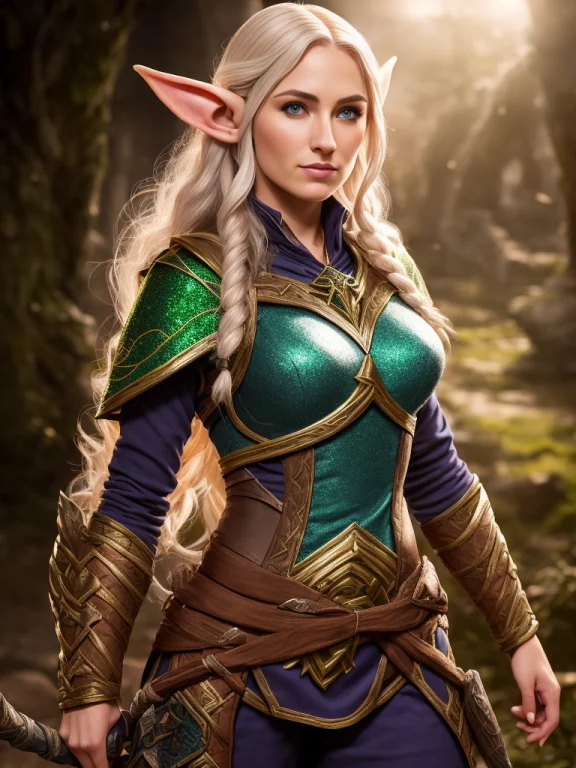 Award Winning Digital Art Of An Elven Ranger Woman, Fully Cl...