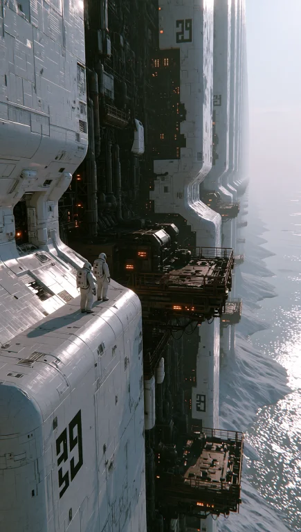 Dcsc1f1. A High Angle Extreme Vertical Wide Shot With Strong...