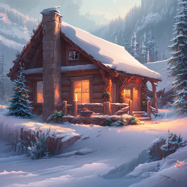 A Mountain Cabin On Christmas Scg768-nebula