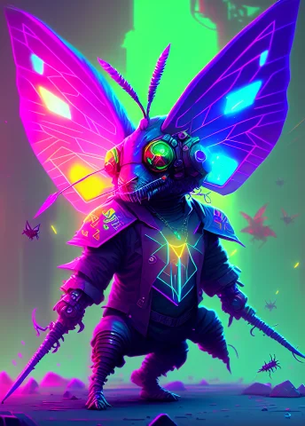 A Picture Of A Moth, Full Body Shot, By Eonn — Stable Diffusion AI Prompt: a picture of a moth, full body shot, by eonn