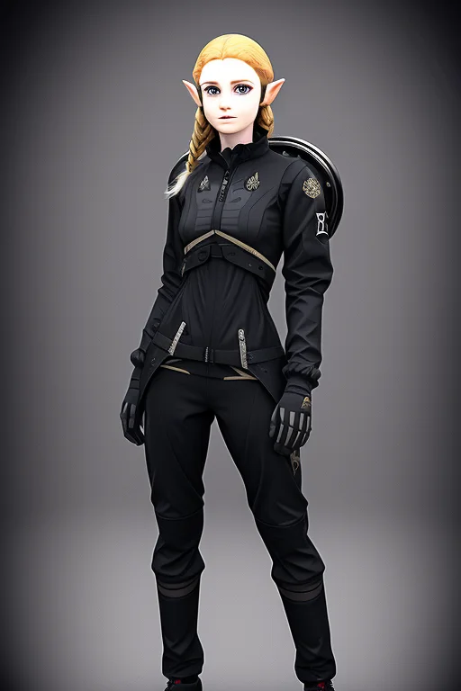 Model Shoot, A Portrait Of Princes Zelda, Techwear Costume,
