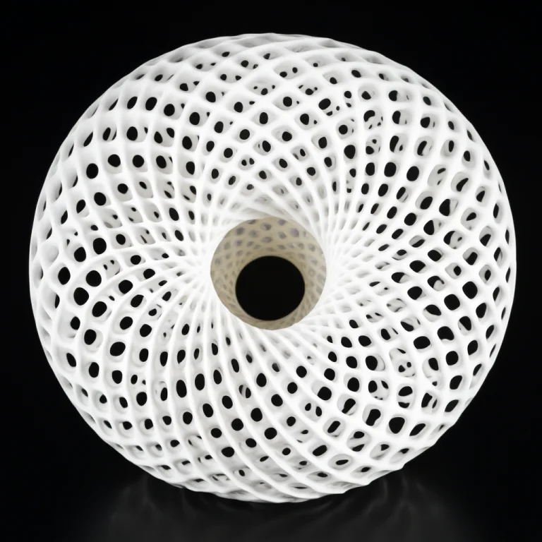 A Gyroid-lattice Sphere Being Compressed Toward A Singularit...