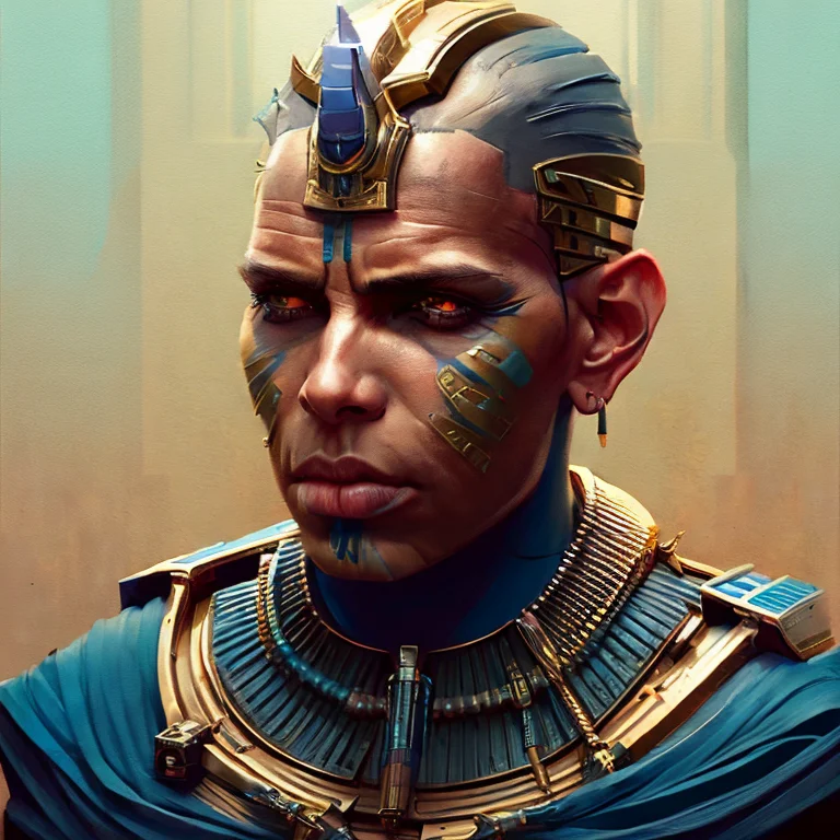 A Portrait Of, A Portrait Blackegypt Blackegypt Kipaki Paint...