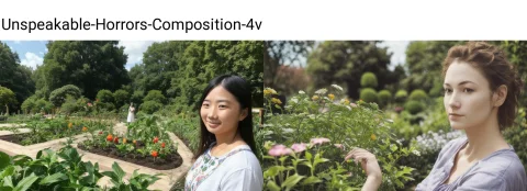 Close-up Of A Woman At A Garden — Stable Diffusion AI Prompt: close-up of a woman at a garden