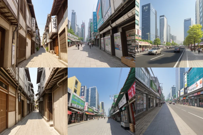 A Narrow Alleyway In Seoul, Cityscape, Ultraphotorealistic