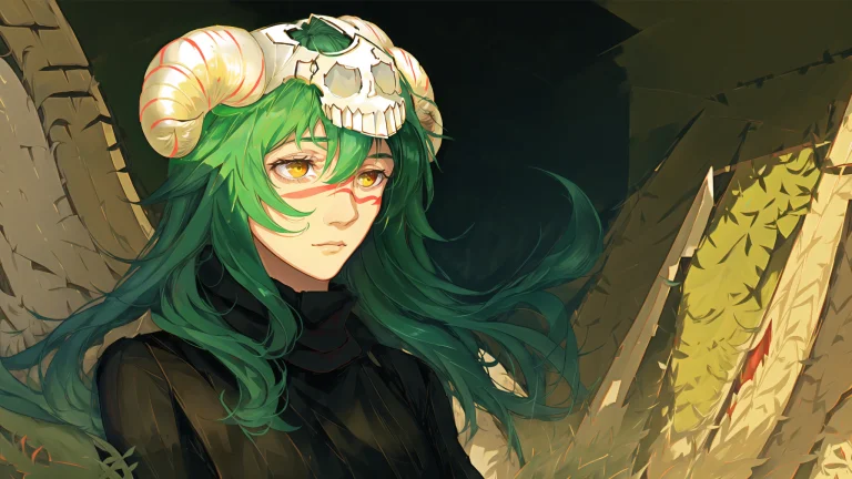 1girl, Mksks Style, Loracznell-0000020.8, Green Hair, Close...