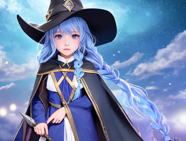 Roxy Migurdia, 1 Young Girl Holding Wand Standing On The Wiz...