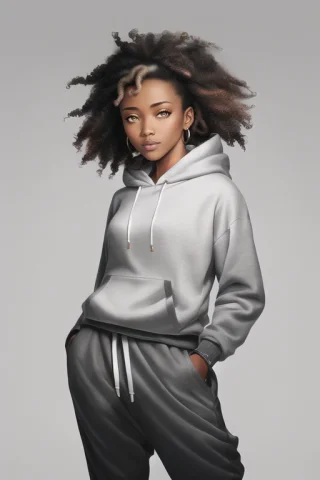 Half Body Picture, 1girl1.2, Grey Background,african, Curled... — Stable Diffusion AI Prompt: half body picture, (1girl:1.2), grey background,african, curled afro hairstyle,...