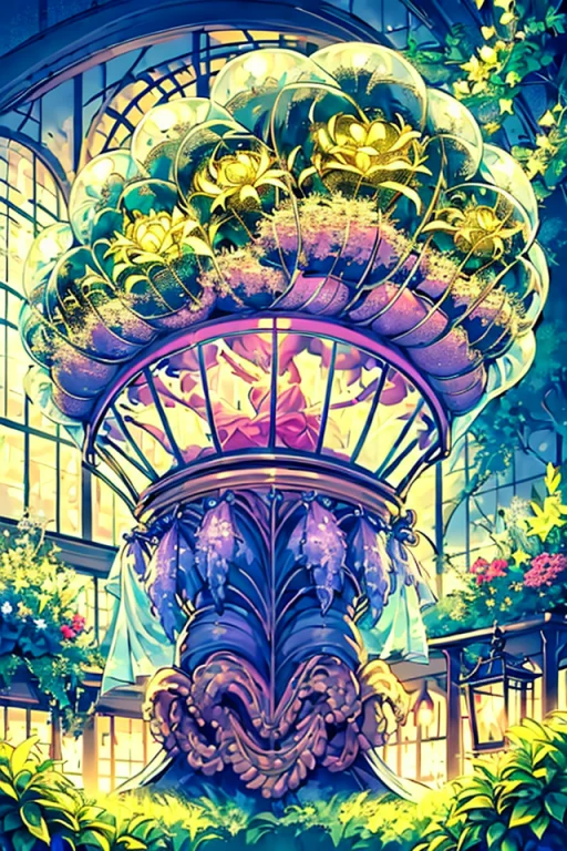 Masterpiece, Best Quality, ,girl1.4,plants,night,starry,glas...