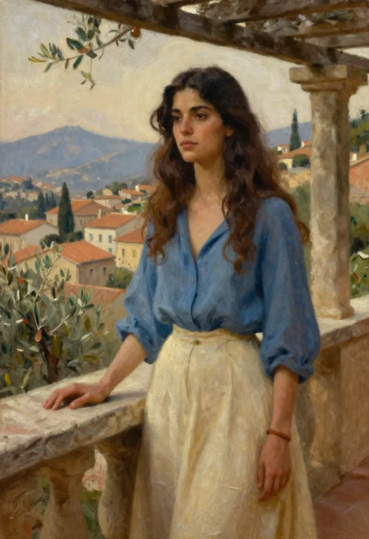 Semi-impressionistic Painterly Realism, Textured Brushstroke...