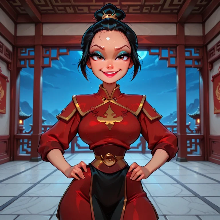1girl, Solo, Human Female, 18yo, Cartoon Style Rendering, My...