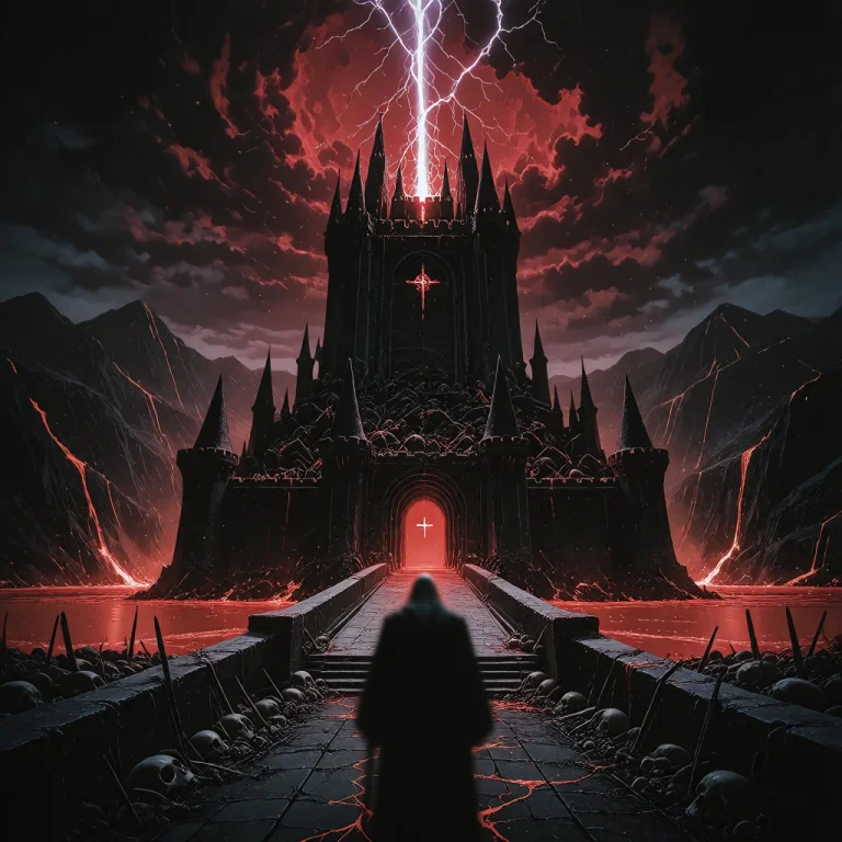 Zidiusart. A Beautiful Oil Painting Of A Dark Hellish Castle...