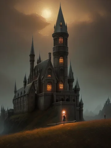 Close Up, Hermione Granger Casting Spells, Hall At Hogwarts... — Stable Diffusion AI Prompt: close up, ((Hermione Granger casting spells)), Hall at Hogwarts on backgroung, (...