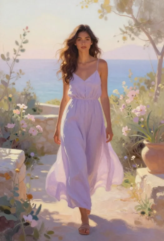Ethereal Fantasy Illustration, Soft Digital Oil Painting, Dr...