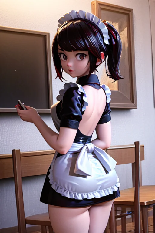 Masterpiece, Best Quality,1girl,maid Apron,maid He,lorajam19...