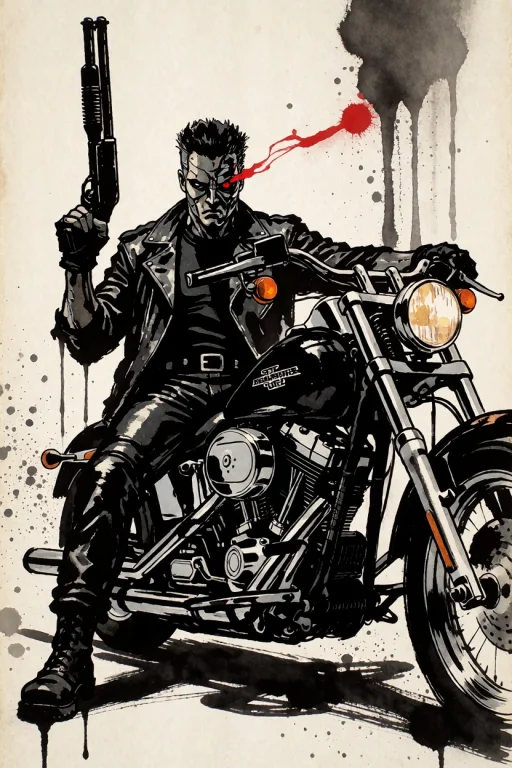 Masterpiece,very Aesthetic,sumiink, Terminator 2 Movie Poste...