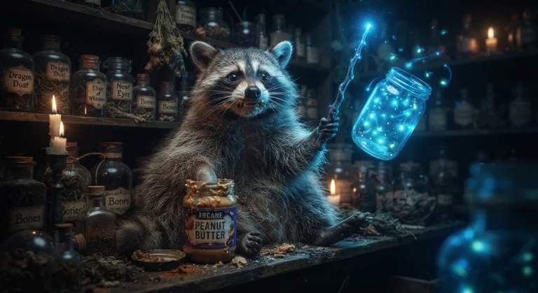 A Hyperrealistic Fantasy Photograph Of A Chubby, Fluffy Racc...