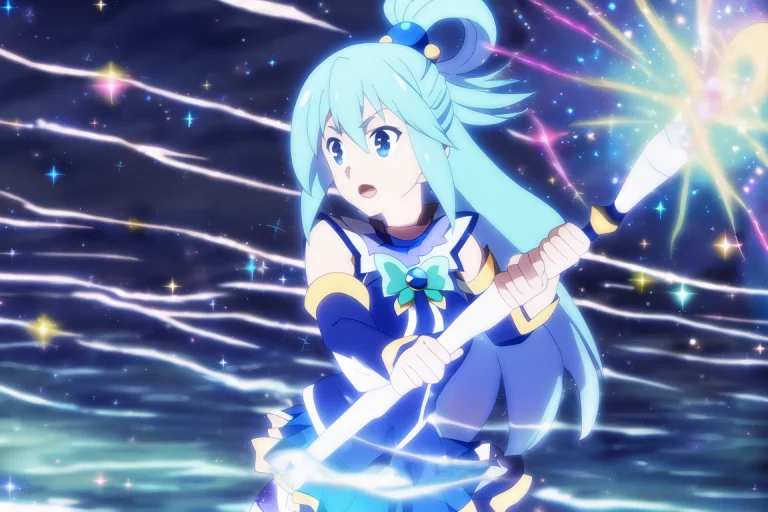 Aqua, Holding Staff, Casting, Flood Spell Sparkle