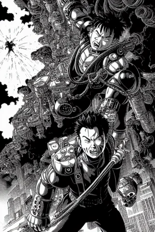 Pboldrifrpgstyle1.2, Akira Tetsuo Evolution — Stable Diffusion AI Prompt: (PBOldRifRPGStyle:1.2), (akira tetsuo evolution)