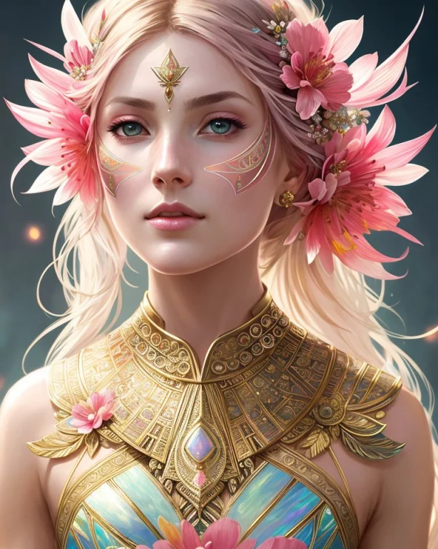 Glen Orbik Symmetry1.1 Portrait Of Floral1.05 A Woman As A B...
