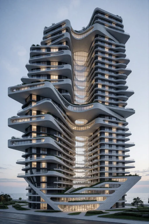 Zhaarchstyle, Seen From Below, A Soaring High-rise Residenti...