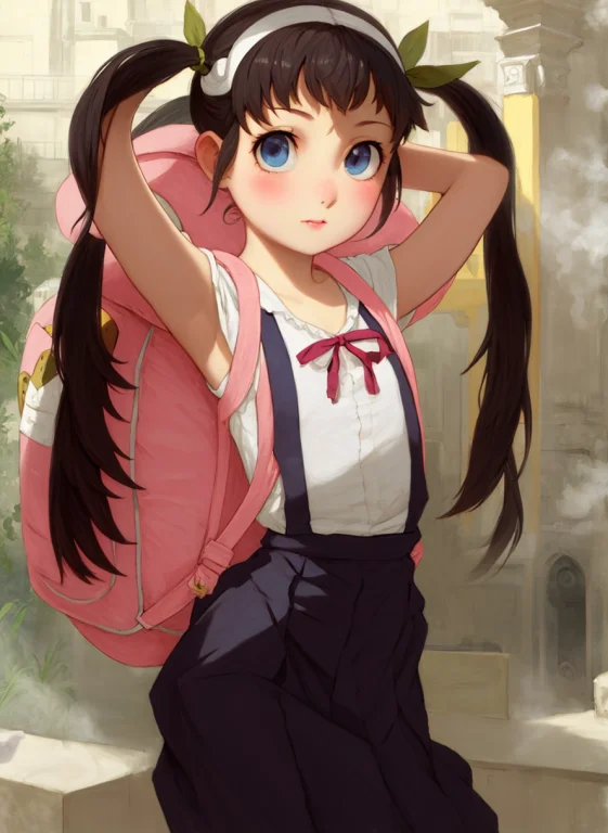 Masterpiece, Best Quality, 1girl, Hachikuji Mayoi, Backpack,...